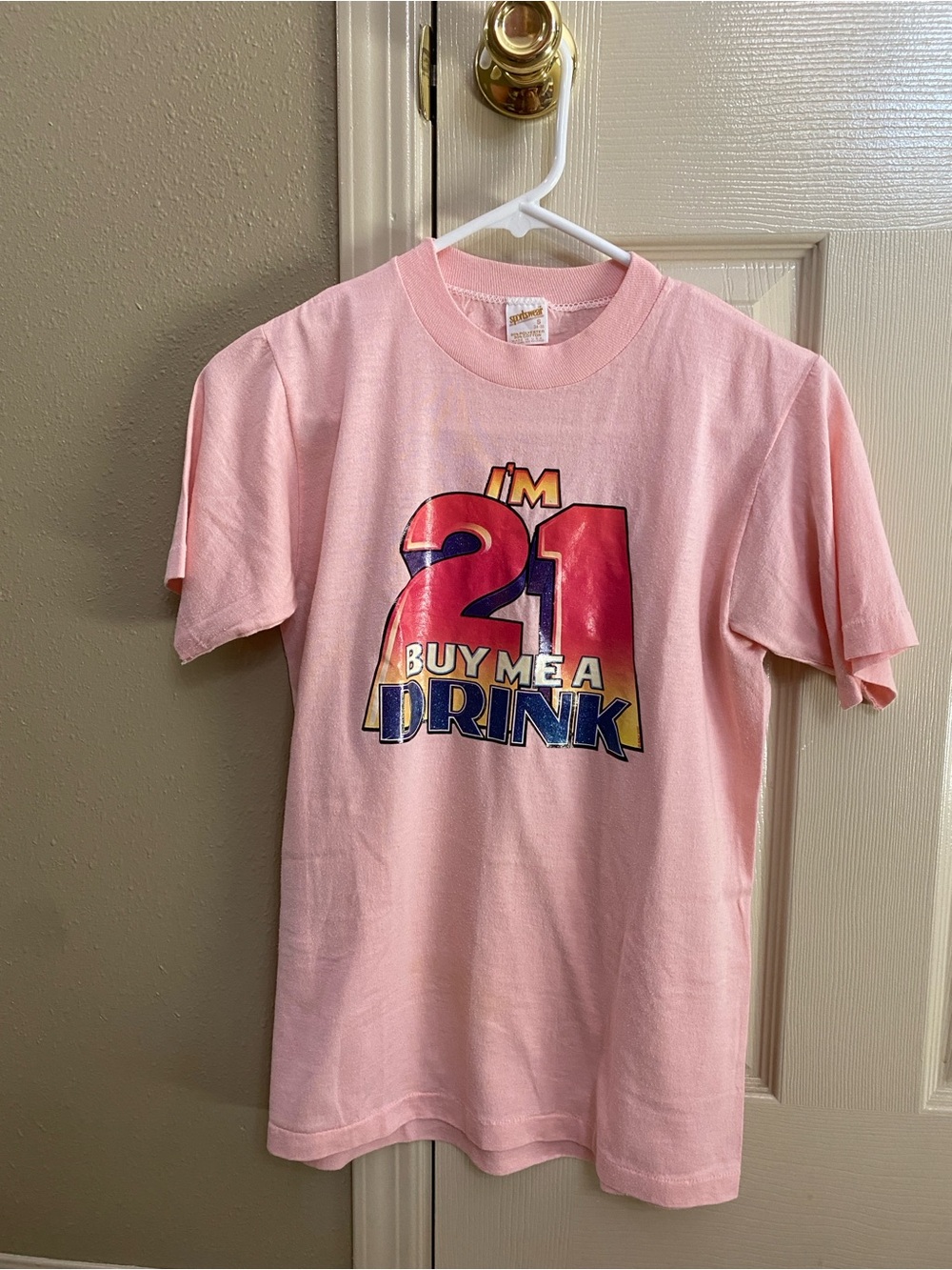 Pink 'I'm 21 Buy Me A Drink' Graphic Women’s Tee